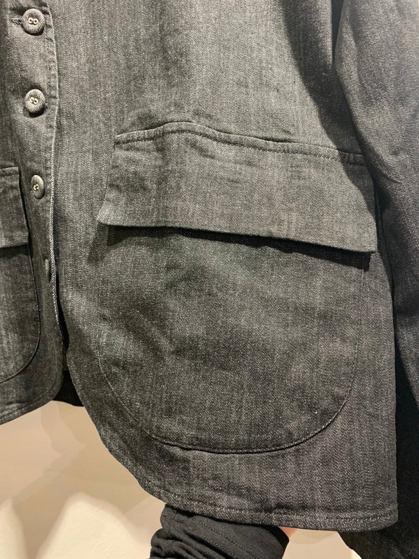 ThiPo - Giacca in denim, Nero