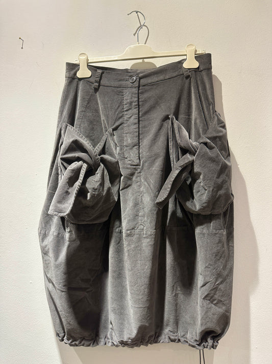 RUNDHOLZ - Gonna fiocco in velluto, Grey