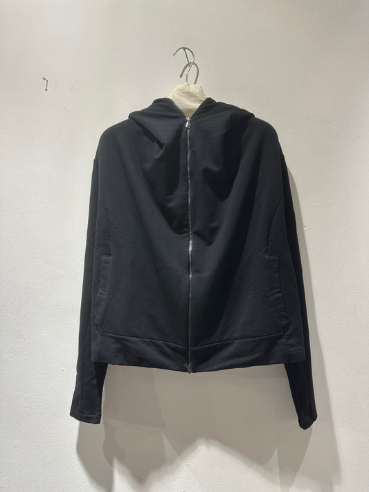 JM Design - Felpa crop con cappuccio, Nera