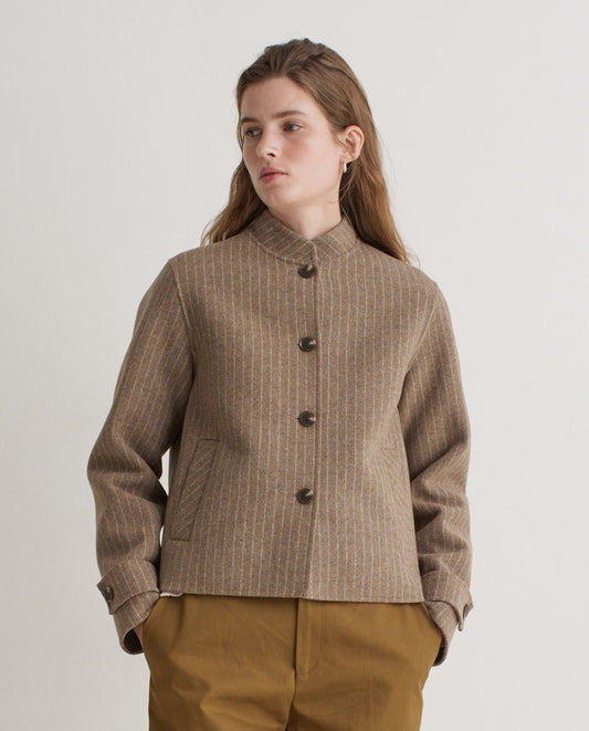 YERSE - Giacca con bottoni misto lana