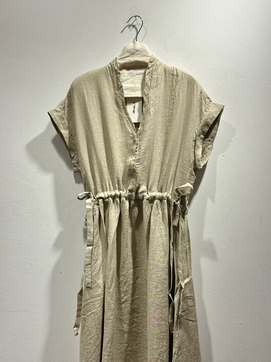 MAMA B - Abito in lino Lucido, Grezzo