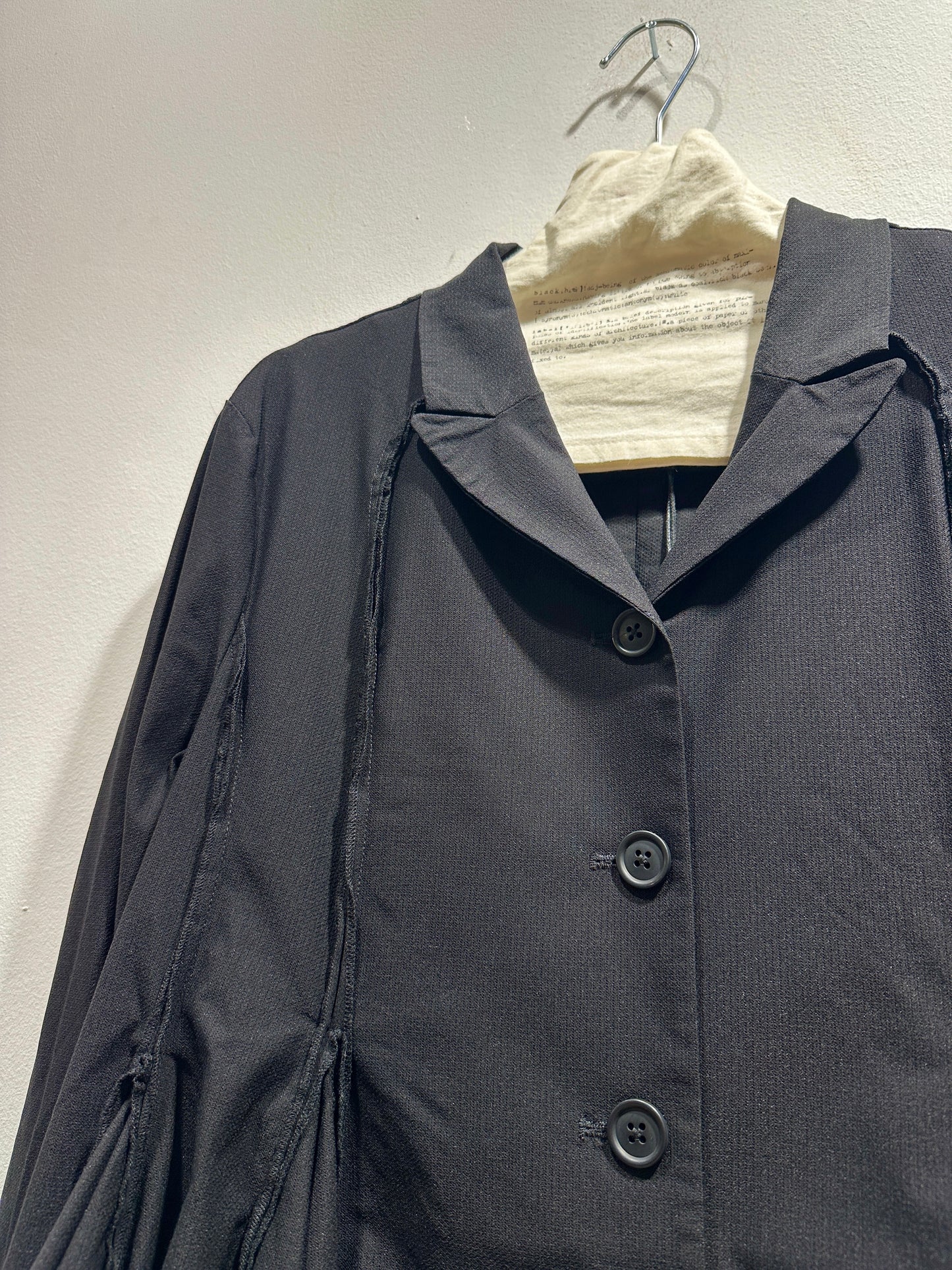 RUNDHOLZ - Giacca nervature sfiancata, Black