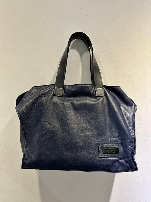 ALESSIA SANTI - Borsa Pelle Blu Notte