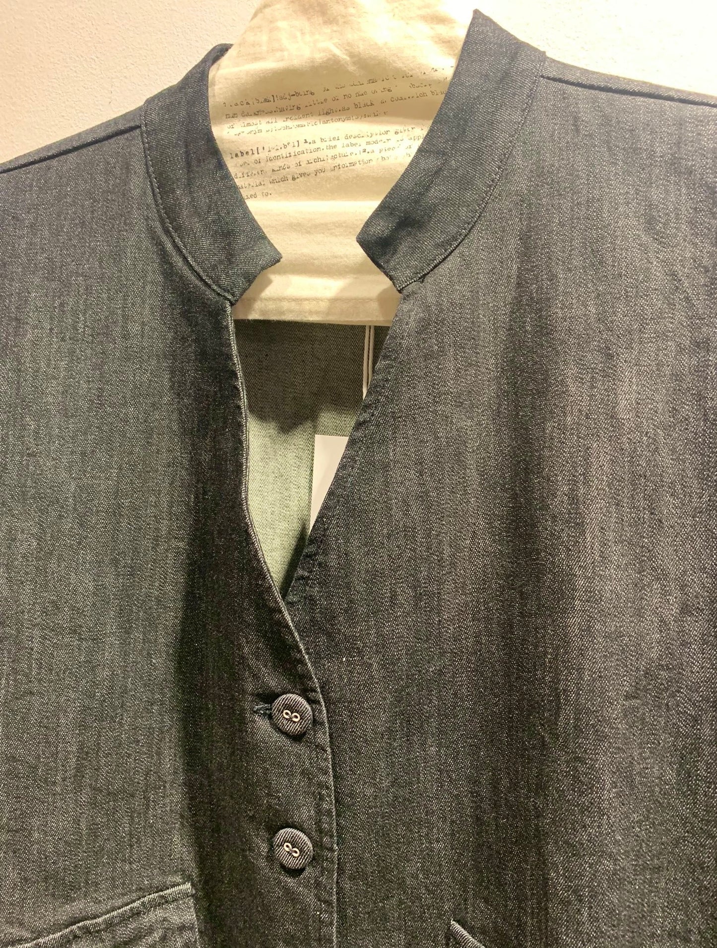 ThiPo - Giacca in denim, Nero