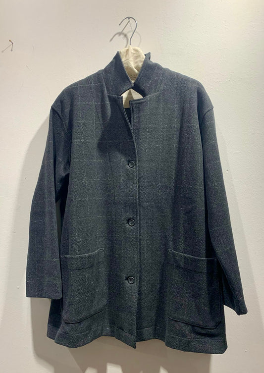 MAMA B - Giacca Cereale, Check Antracite