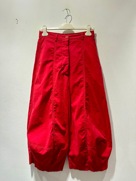 RUNDHOLZ - Pantalone gamba ampia, Red