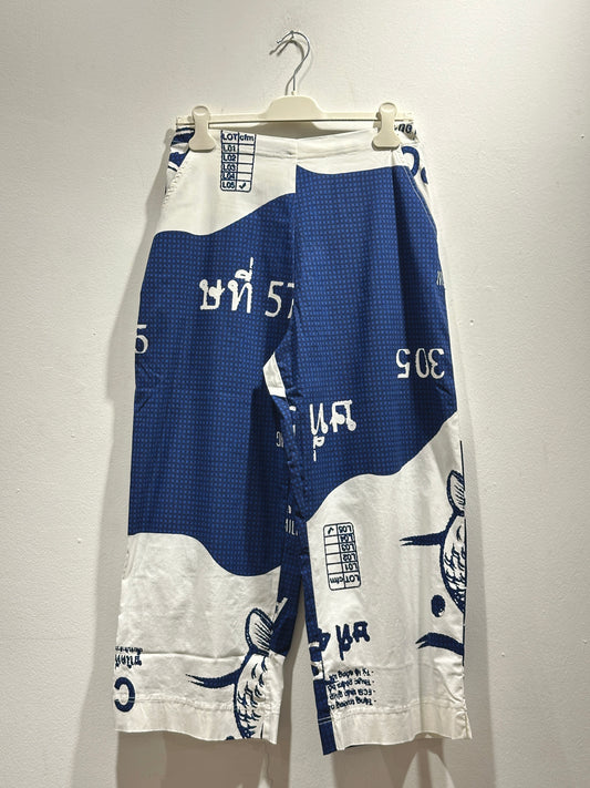 RUNDHOLZ - Pantalone stampato, Navy Print