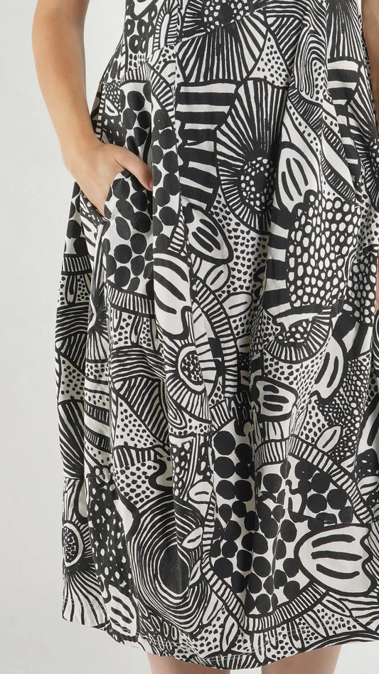 RUNDHOLZ - Abito fantasia, Black Print