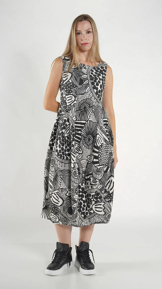 RUNDHOLZ - Abito fantasia, Black Print