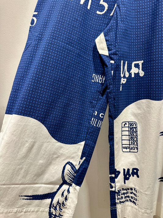 RUNDHOLZ - Pantalone stampato, Navy Print