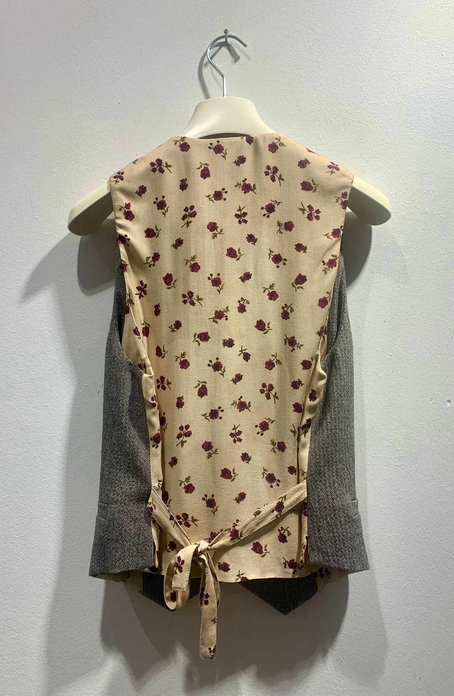 ALESSIA SANTI - Gilet bimateriale con fiocco