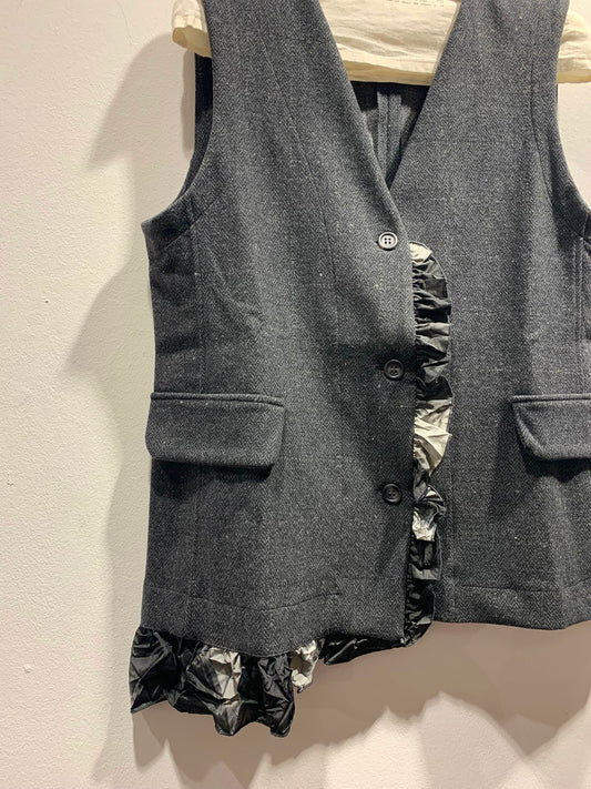 MAMA B - Gilet Gevda JQ, Check Antracite