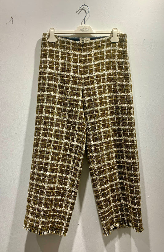 ALESSIA SANTI - Pantalone pied de poule, Verde