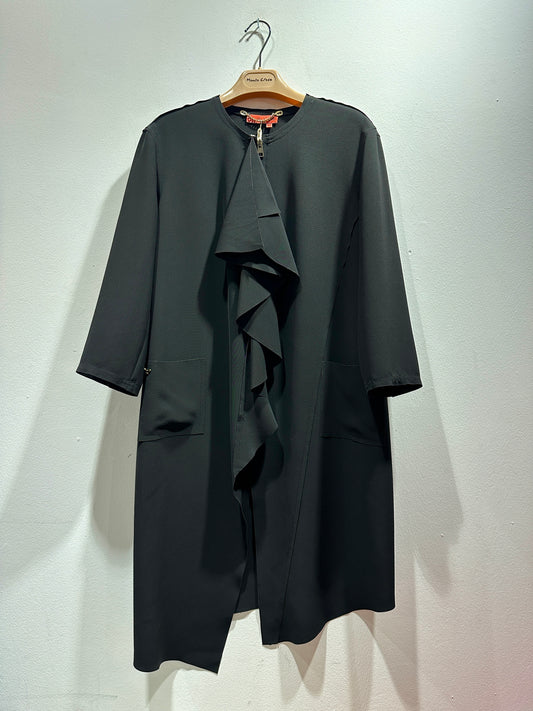 MANILA GRACE - Spolverino con jabot, Nero