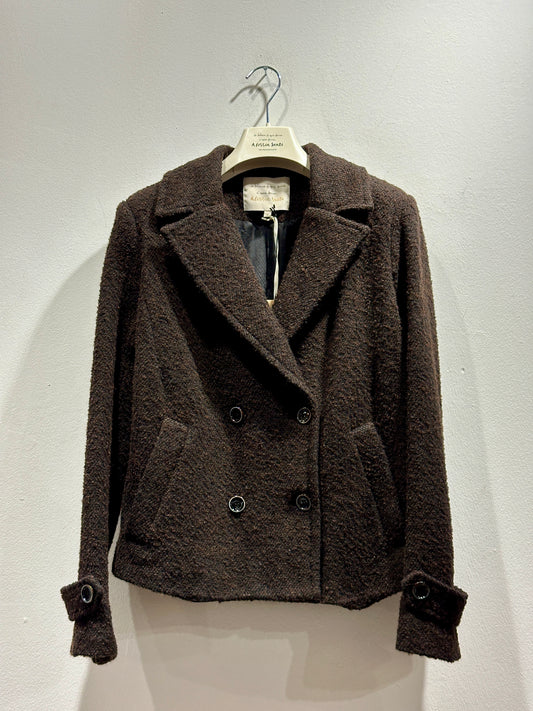 ALESSIA SANTI - Giacca doppiopetto misto lana, Marrone