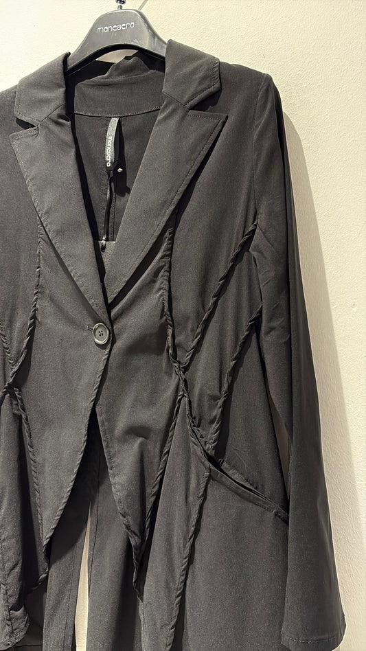 MANESERA - Giacca svasata, Nero