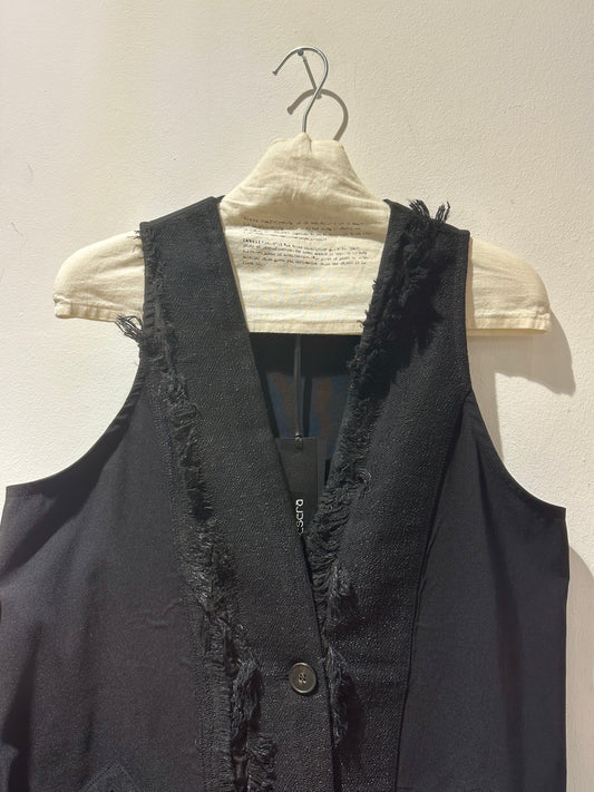 MANESERA - Gilet Fil Coupè, Nero