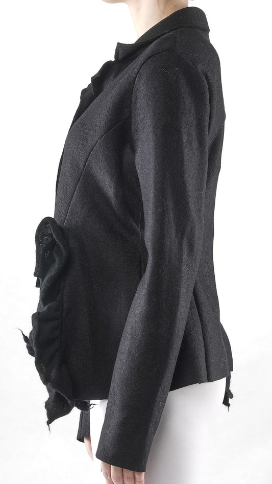 RUNDHOLZ - Giacca in lana asimmetrica