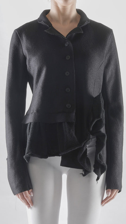 RUNDHOLZ - Giacca in lana asimmetrica