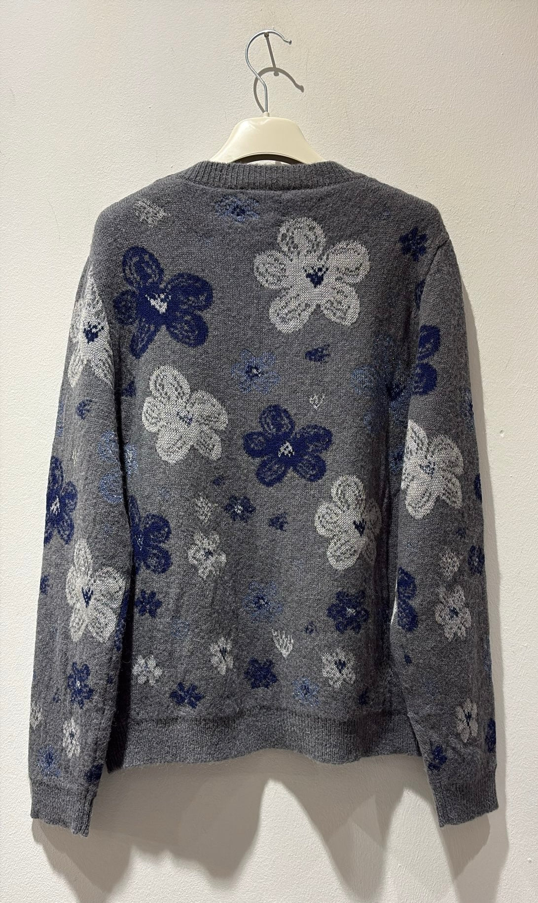 ALESSIA SANTI - Maglione girocollo stampa floreale, Grigio
