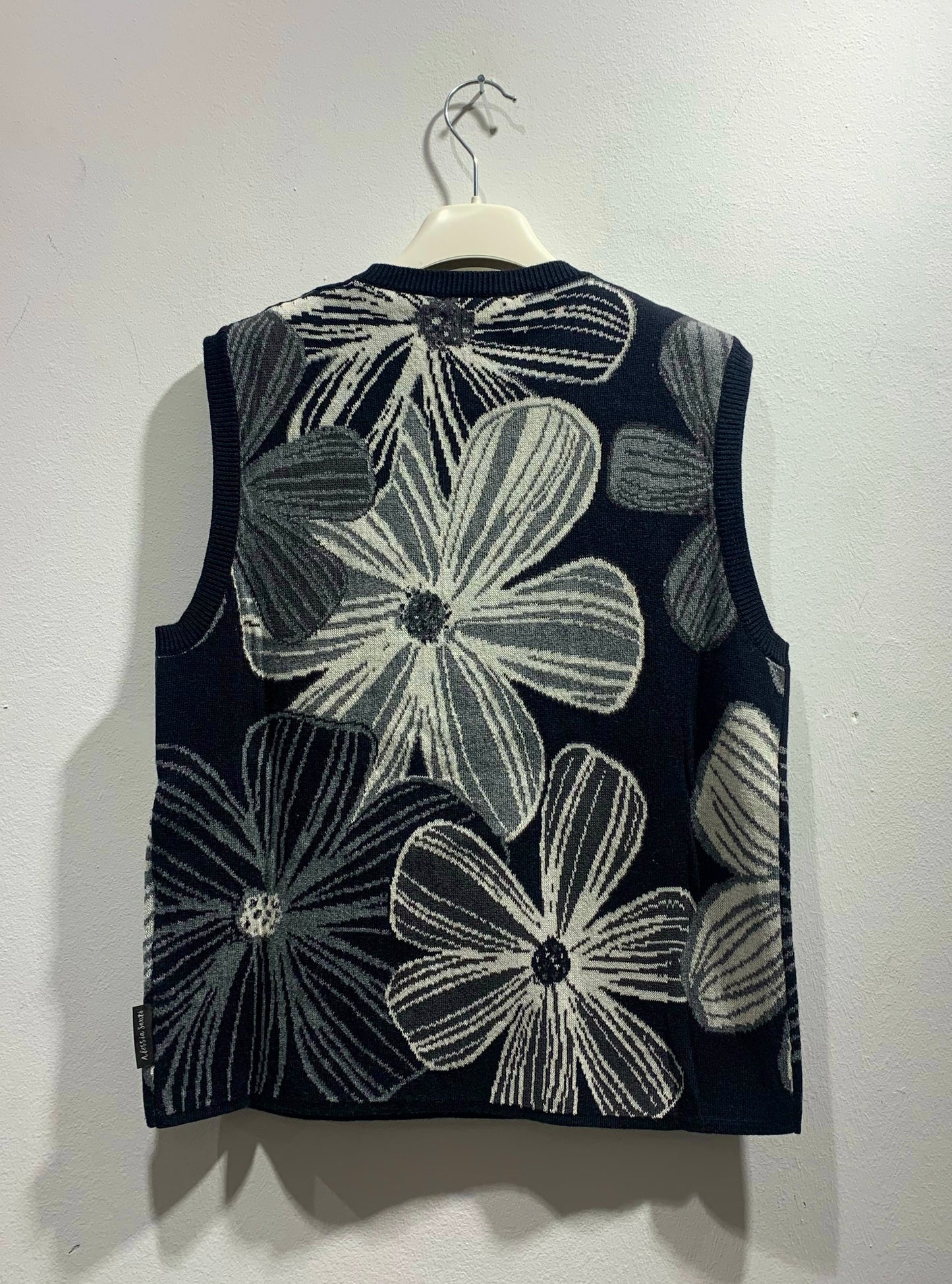 ALESSIA SANTI - Gilet stampa floreale, Nero