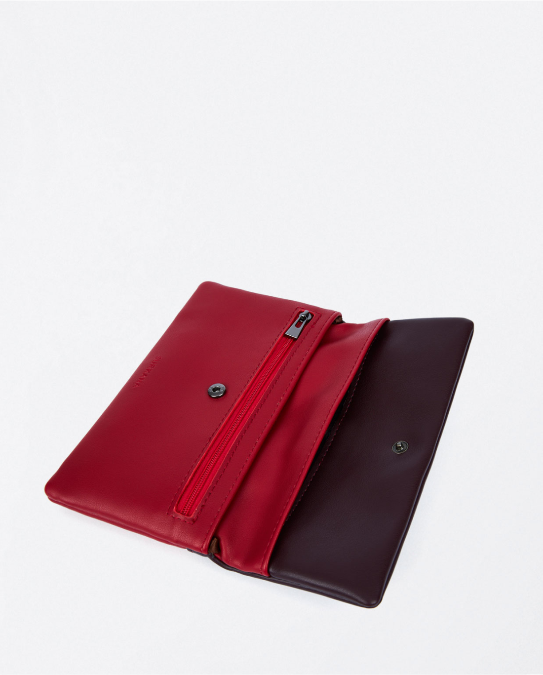 SURKANA - Portafoglio morbido bicolor, Rosso