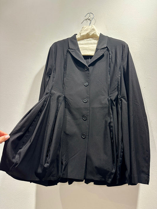 RUNDHOLZ - Giacca nervature sfiancata, Black