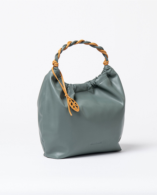 SURKANA - Borsa ecopelle con pochette, Blu acciaio