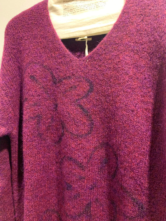 ALESSIA SANTI - Maglia over, Bordeaux