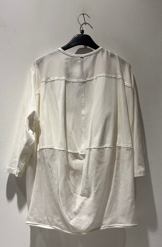 MANESERA - Cardigan con bottoni, Bianco