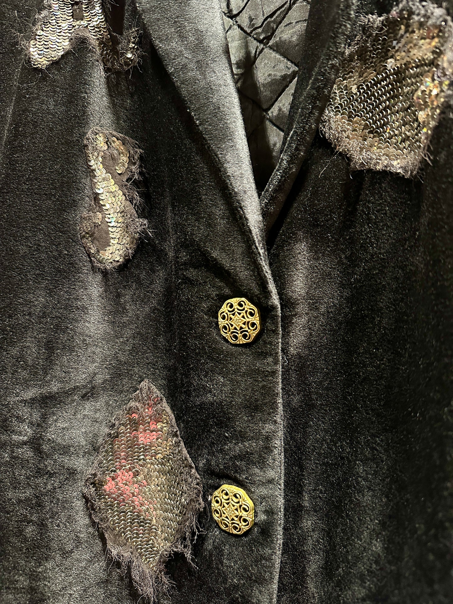 ALESSIA SANTI - Cappotto lungo imbottito con paillettes