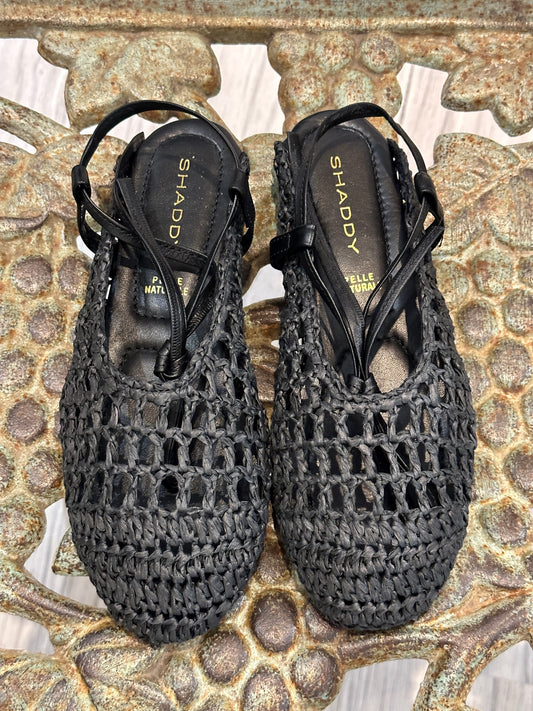 SHADDY - Sandalo traforato con lacci, Nero