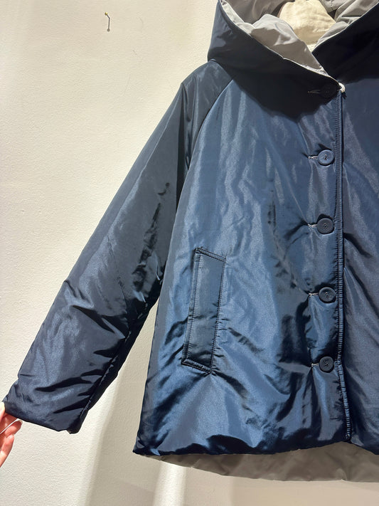 ThiPo - Giacca reversibile, Blu/Ghiaccio