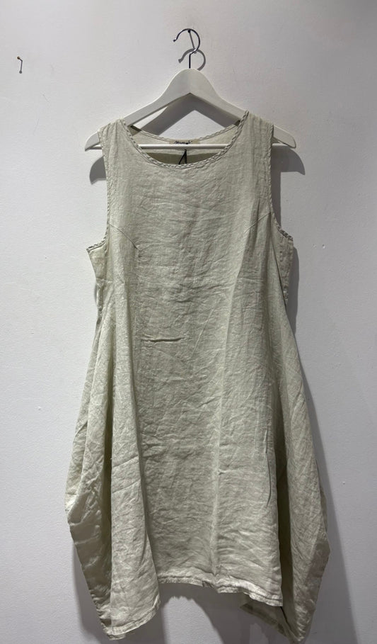 MAMA B - Abito Lime L in lino, Calce