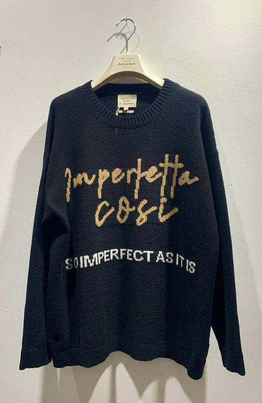 ALESSIA SANTI - Maglia misto lana e cashmere, Nero