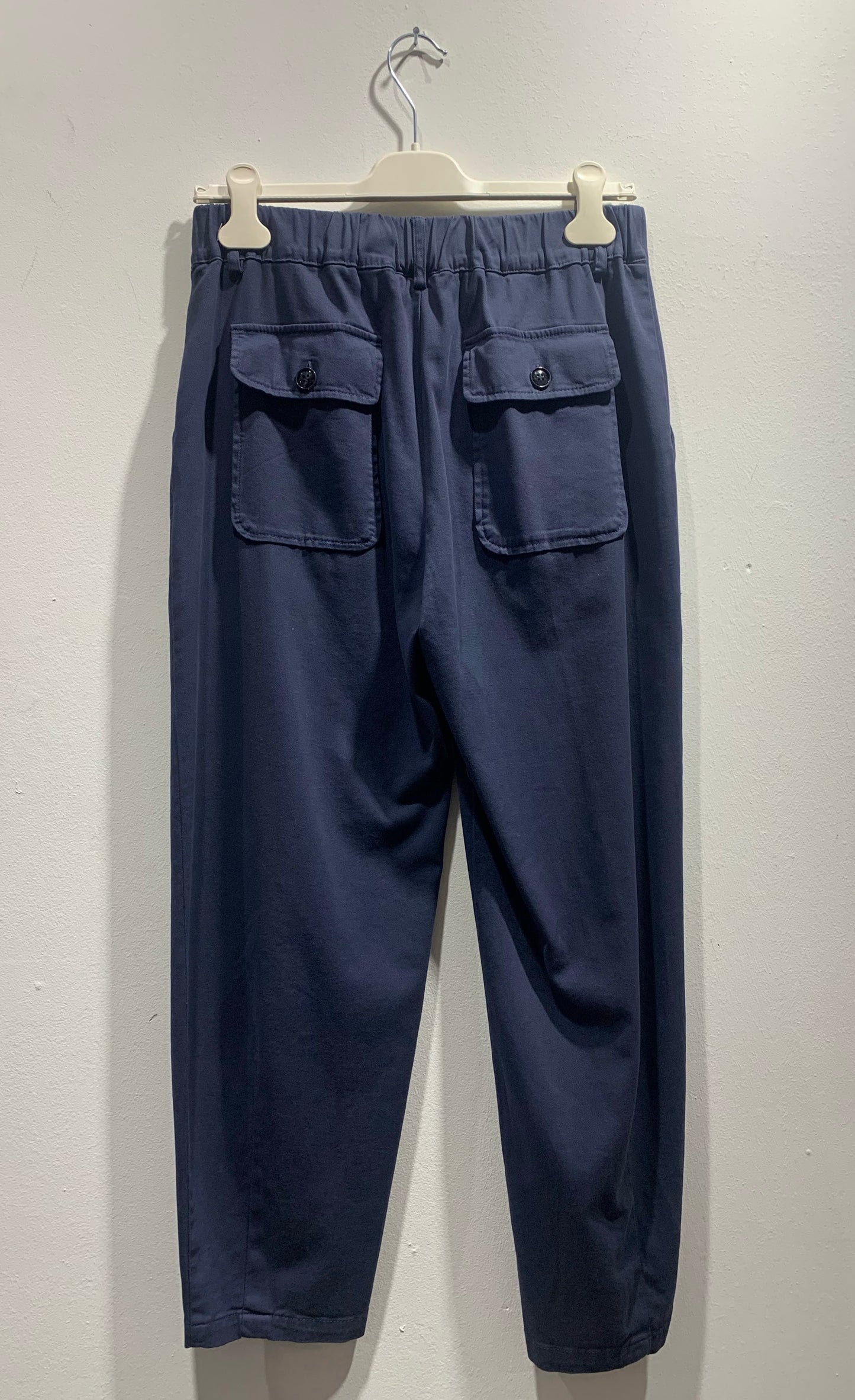 ALESSIA SANTI - Pantalone dritto in cotone, Blu