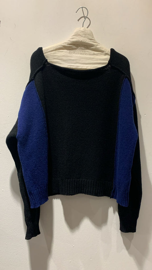KNIT KNIT - Maglia in lana, Bicolore