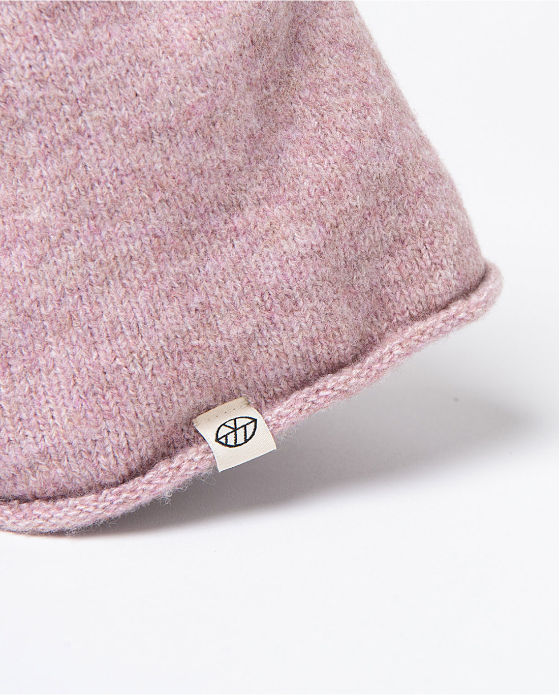 SURKANA - Berretto in maglia con risvolto, Rosa pallido
