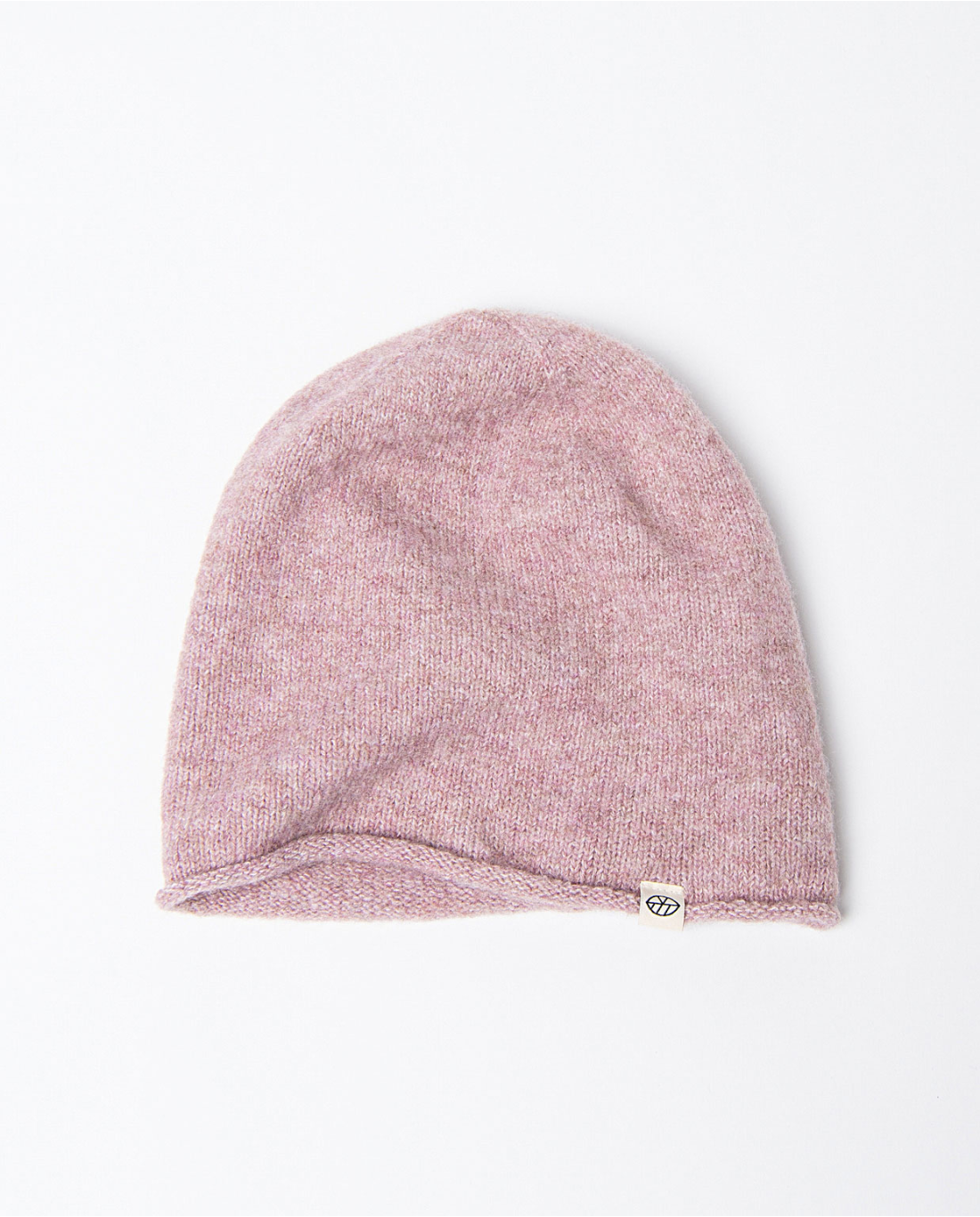SURKANA - Berretto in maglia con risvolto, Rosa pallido