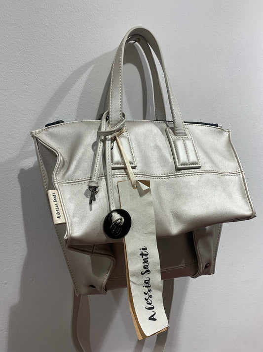 ALESSIA SANTI - Borsa a mano in pelle, perla