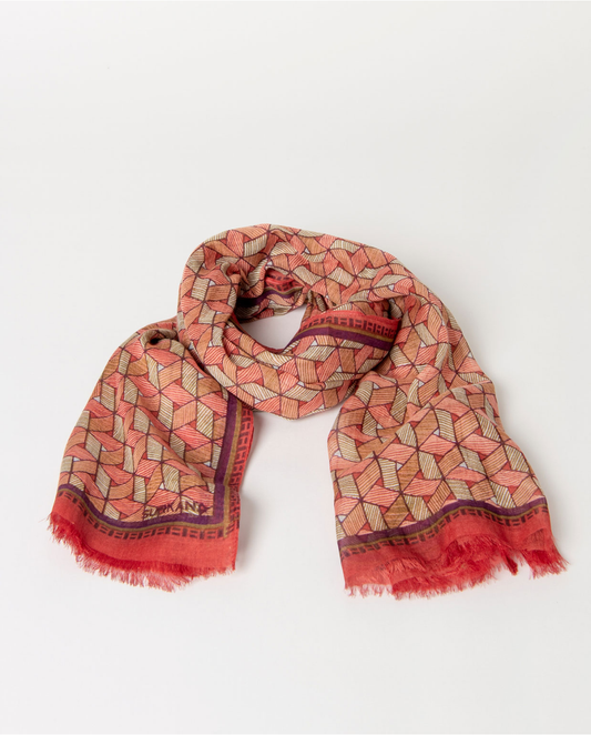 SURKANA - Foulard rettangolare stampato, Rosso
