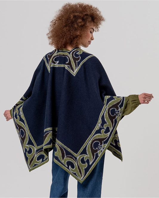 SURKANA - Poncho in maglia jacquard