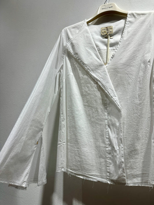 ALESSIA SANTI - Blusa scollo V, Bianco