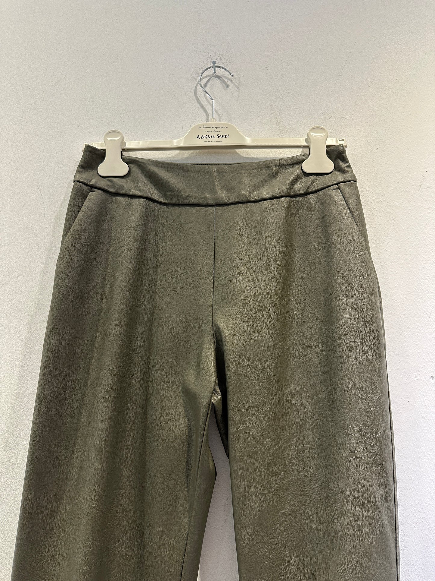 ALESSIA SANTI - Pantalone ecopelle, Verde