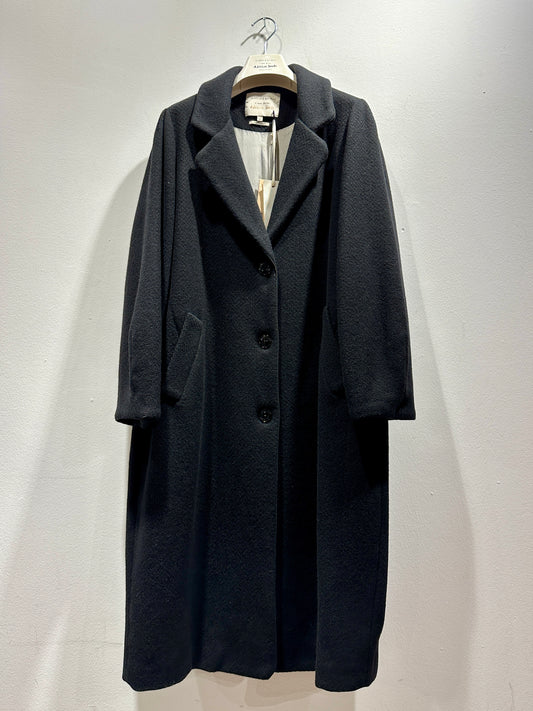 ALESSIA SANTI - Cappotto lungo misto lana con bottoni, Nero