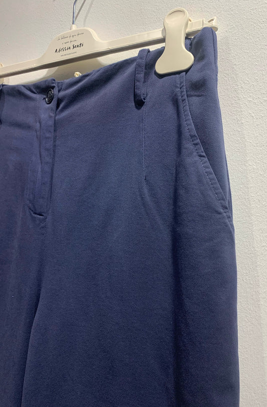 ALESSIA SANTI - Pantalone dritto in cotone, Blu