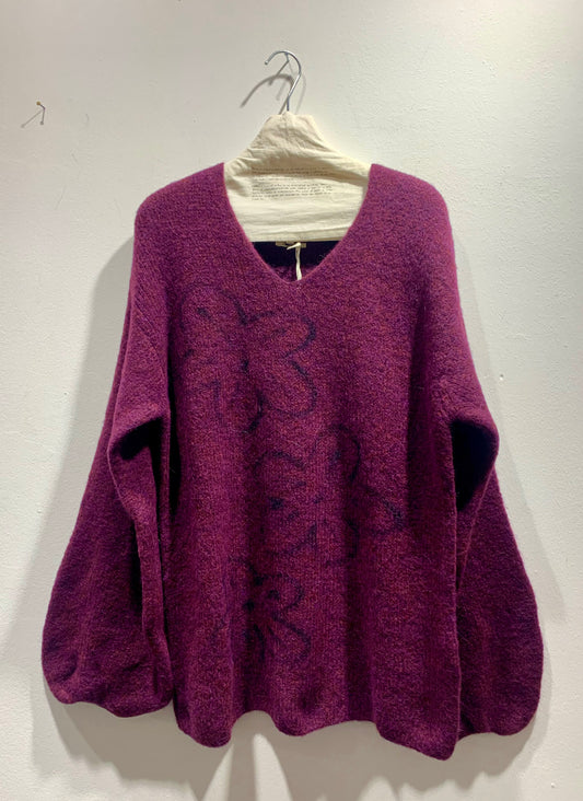 ALESSIA SANTI - Maglia over, Bordeaux