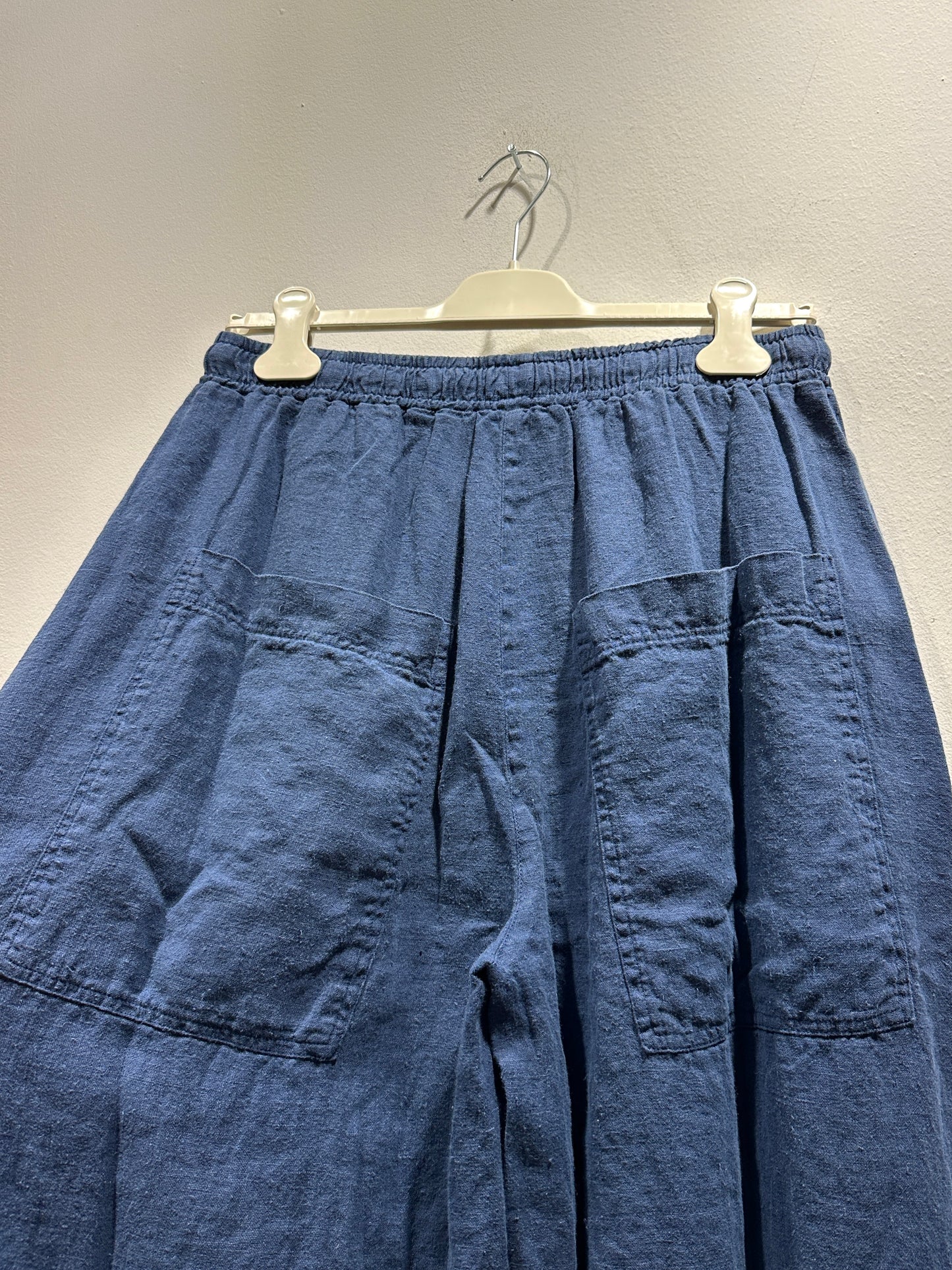 RUNDHOLZ - Pantalone balloon in lino, Navy
