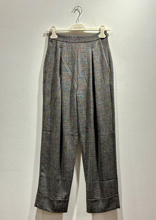 ALESSIA SANTI - Pantalone a pois rossi, Grigio
