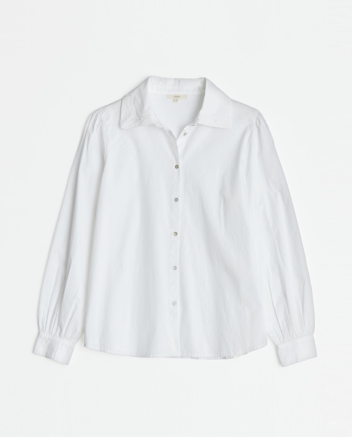 YERSE - Camicia due tessuti, Bianca